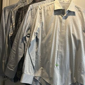 Lot/bundle of 6 Bugatchi Men’s Casual Dress Shirt